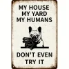 Protected by the dog - Vintage Metal Signs(12*16Inch)