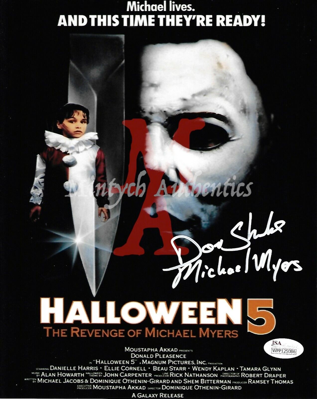 DON SHANKS HALLOWEEN AUTO SIGNED 8x10 Photo Poster painting! JSA COA! MICHAEL MYERS! H5! HORROR!