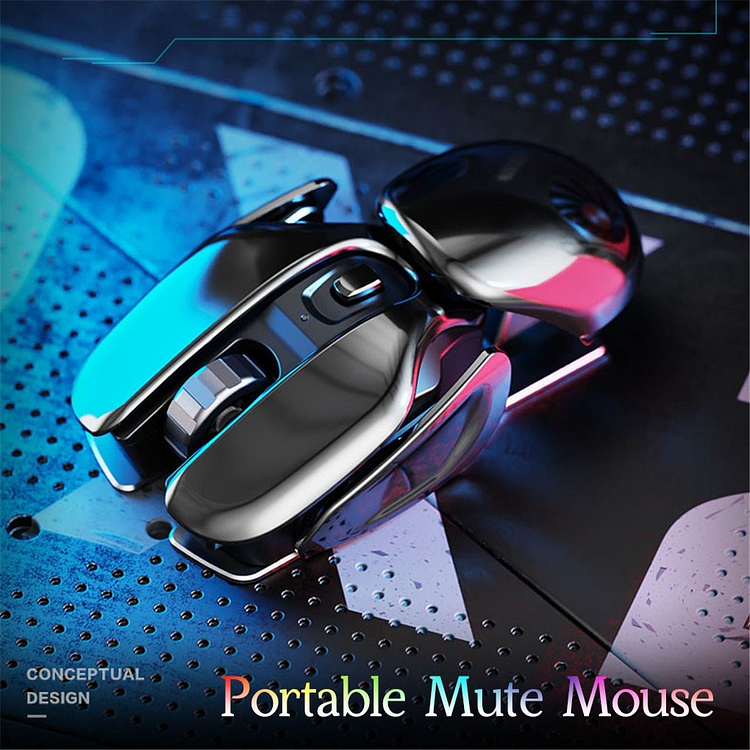Metal Rechargeable Wireless Mouse, 2.4G, 1600DPI GB | 168DEAL