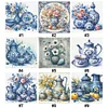 (Multi-Style) Blue And White Porcelain-11CT Stamped Cross Stitch 40*40cm/15.75*15.75in