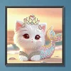 Diamond Painting-DIY Crystal Rhinestone Mermaid Cat