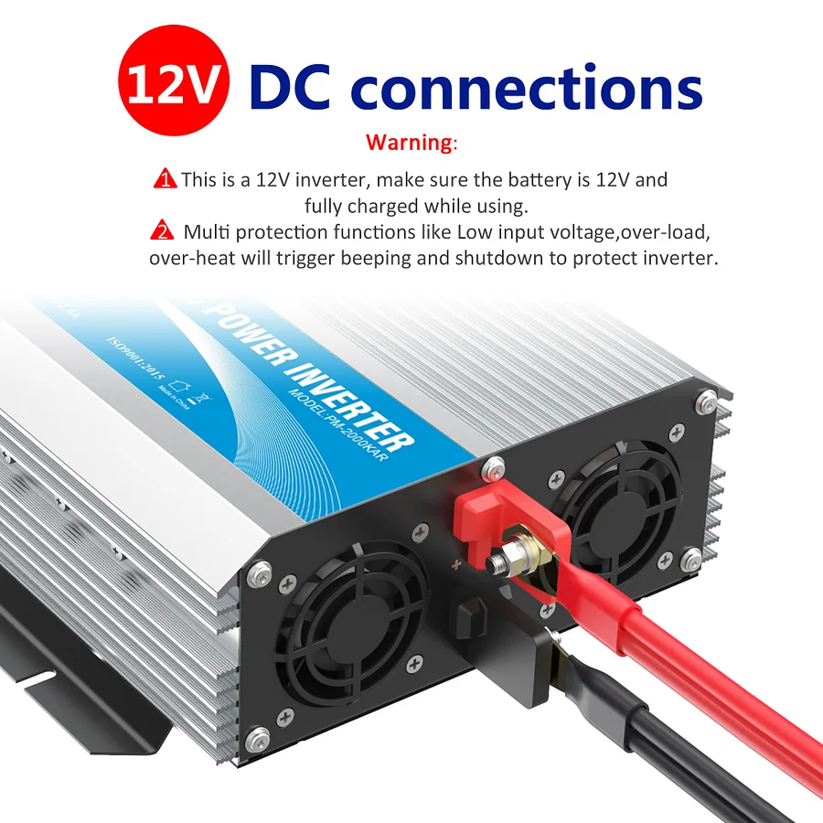 FOR CA】Used - Very Good 2000W Power Inverter Modified Wave