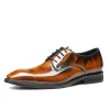 Mens Patent Leather Derby Dress Shoes