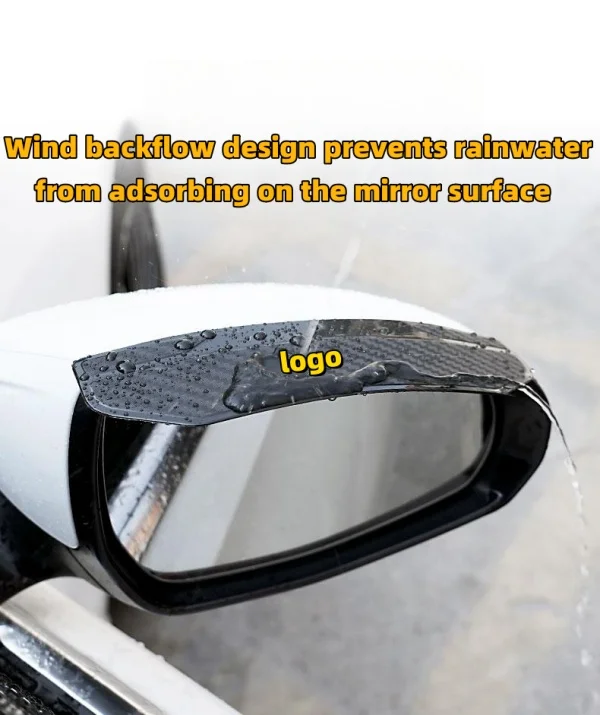 Car Rearview Mirror Snap-on Rain Eyebrow