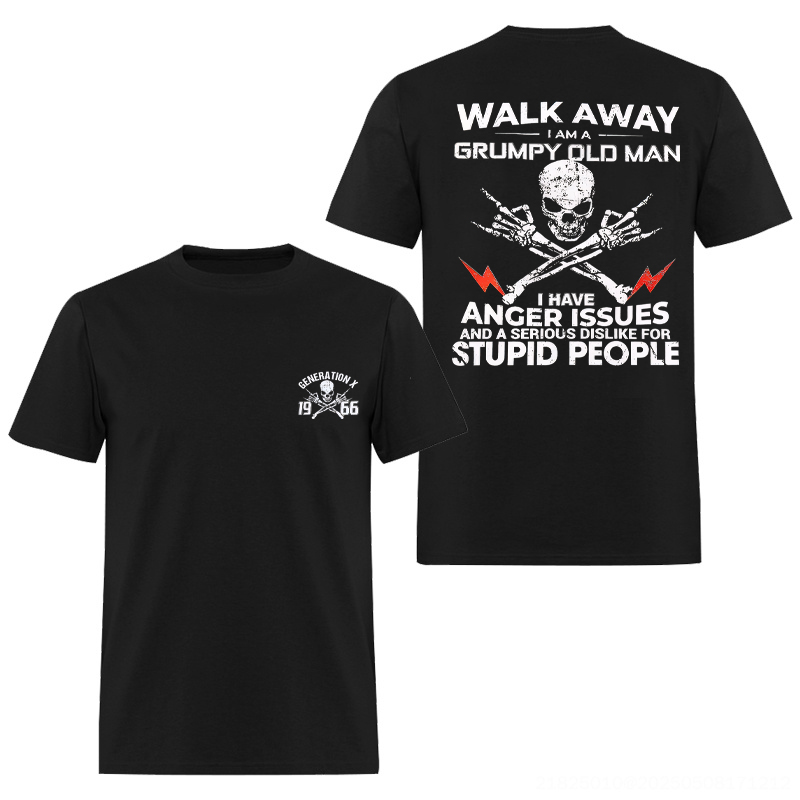 Walk Away I Am A Grumpy Old Man I Have Anger Issues And A Serious Dislike For Stupid People T-shirt - Livereid