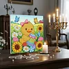 Easter Duck DIY Perlenmalerei Kunstsets mit Rahmen 25x25 cm Perlengem&auml;lde Bildkunst Basteln f&uuml;r Erwachsene Anf&auml;nger Wanddekoration f&uuml;r Zuhause