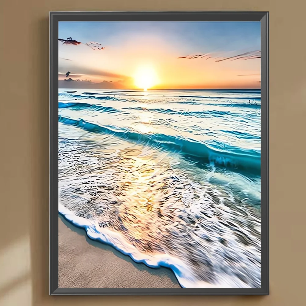 Diamond Painting - Full Round Drill - Seaside Scenery(Canvas|30*40cm)