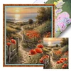 Poppy Path - 11CT Stamped Cross Stitch - 40*50cm - Natural