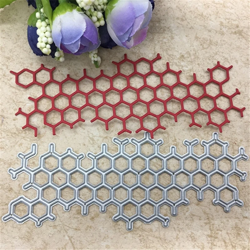 Honeycomb Metal Cutting Dies Stencil Scrapbooking Photo Album Card Paper Embossing Craft DIY Dies Cut