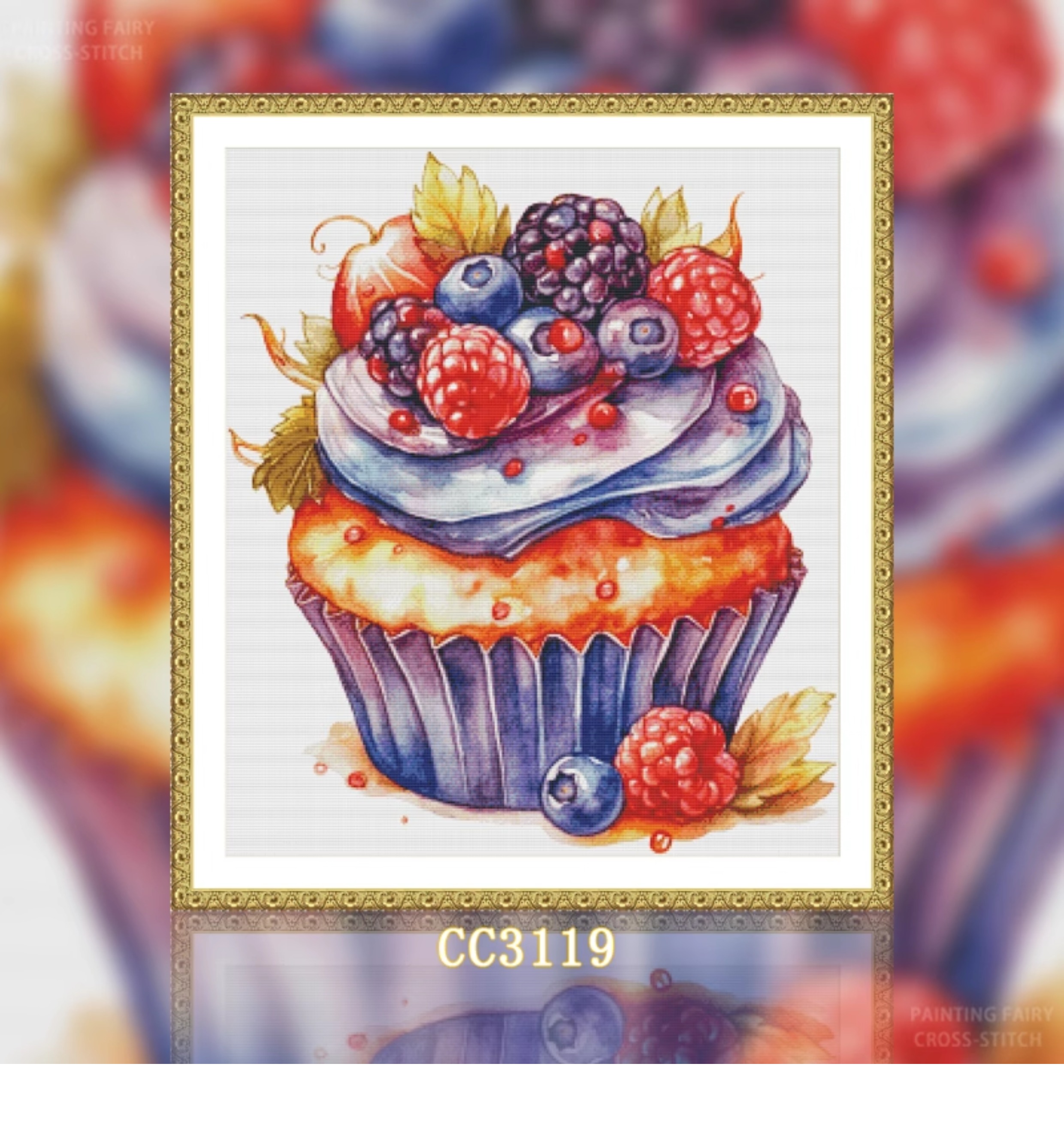 [CC3119-Cake Series Raspberry] Painting Fairy Cross Stitch