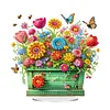 (US Only)Acrylic Special Shape Flower Pot Diamond Painting Desktop Ornaments for Office