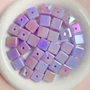 Flashing UV Plating Square Acrylic Beads DIY Bracelet Key Chain