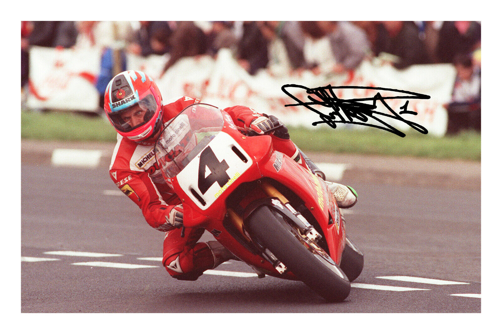 Carl 'Foggy' Fogarty Signed A4 Photo Poster painting Print Autograph MotoGP World Superbikes