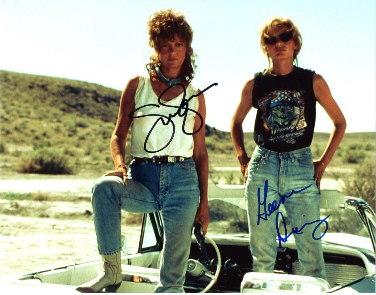 Geena Davis Susan Sarandon 11x14 autographed Photo Poster painting signed Picture amazing COA