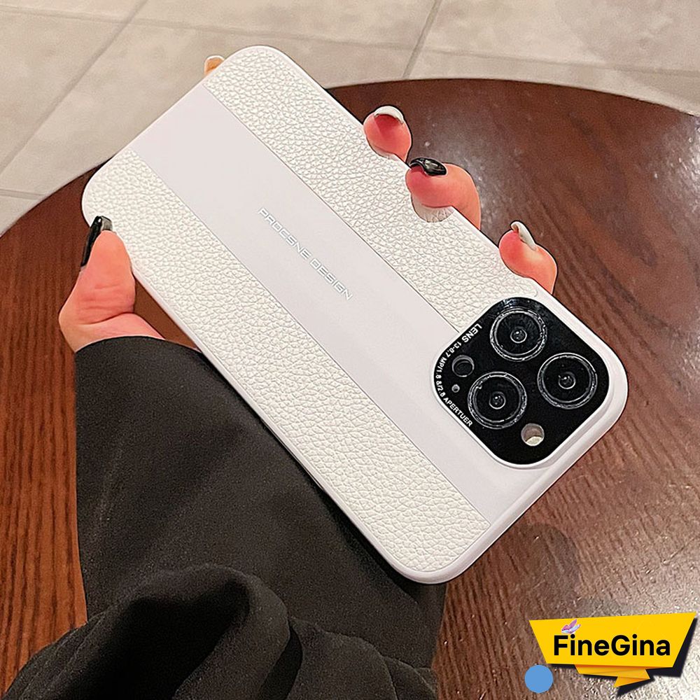 White Casual Street Letter Print Patchwork Phone Case