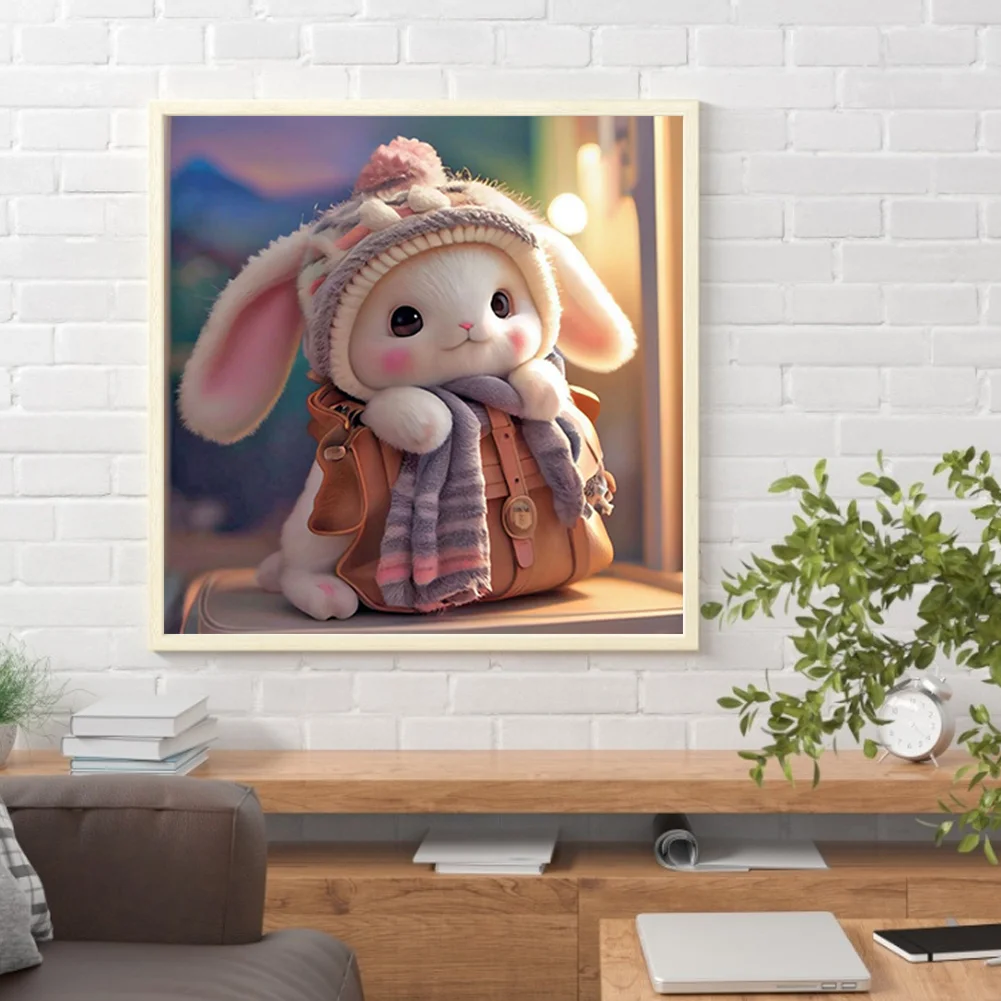 Diamond Painting - Full Round Drill - Cute Rabbit(30*30cm)