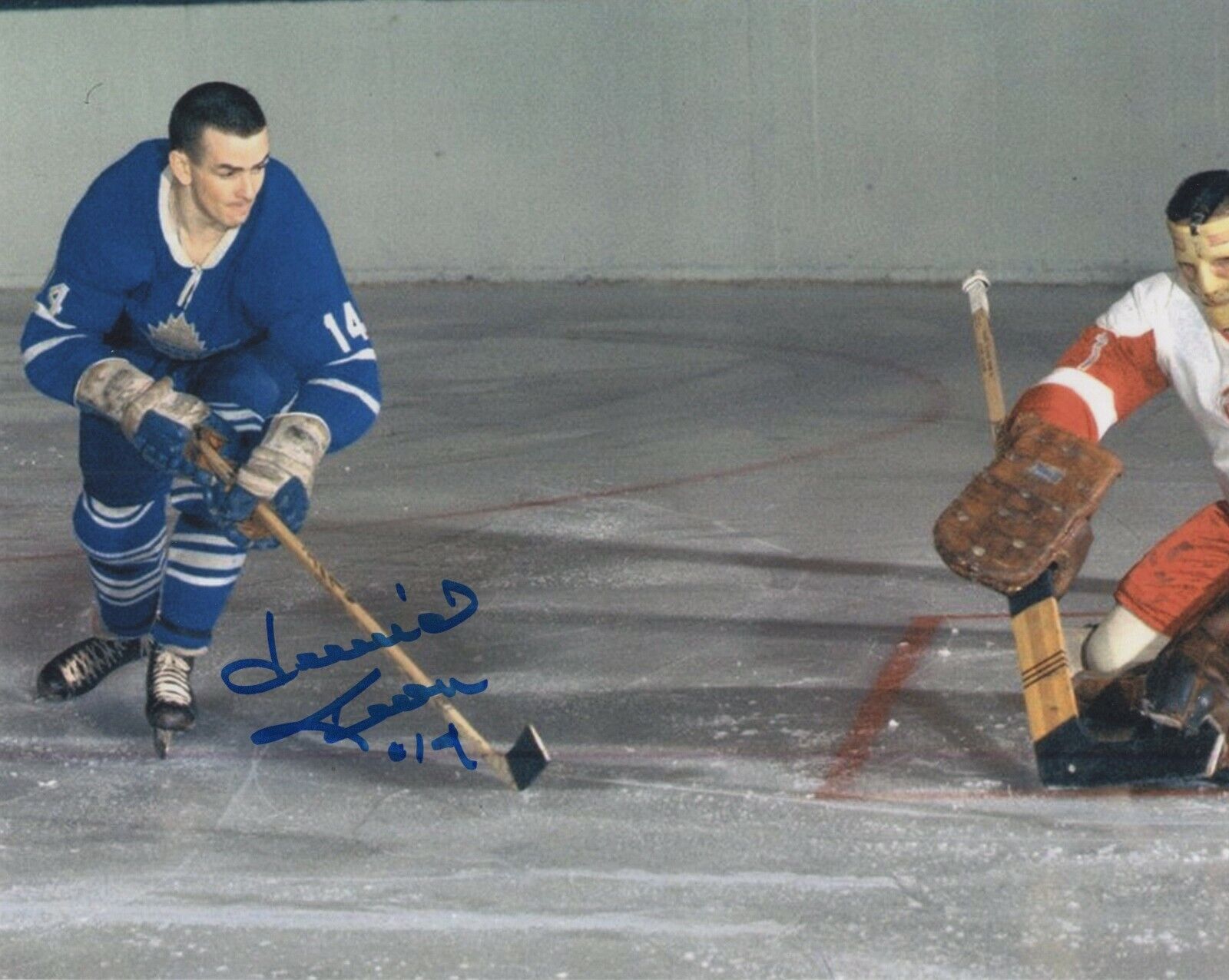 DAVID DAVE KEON SIGNED AUTOGRAPH TORONTO MAPLE LEAFS Photo Poster painting HHOF PROOF