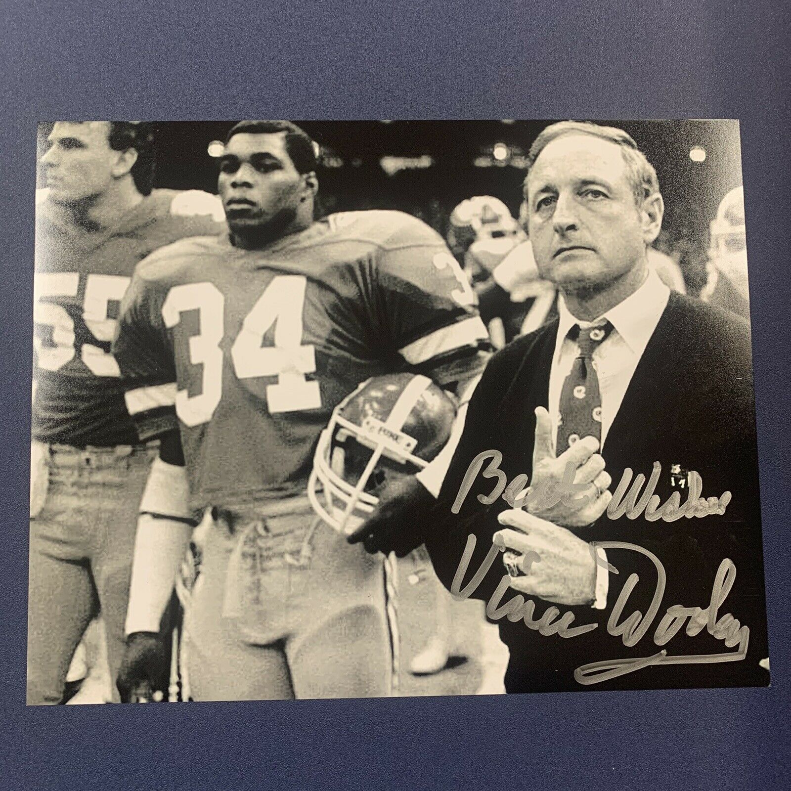 VINCE DOOLEY SIGNED 8x10 Photo Poster painting FORMER GEORGIA BULLDOGS HEAD COACH AUTOGRAPH COA