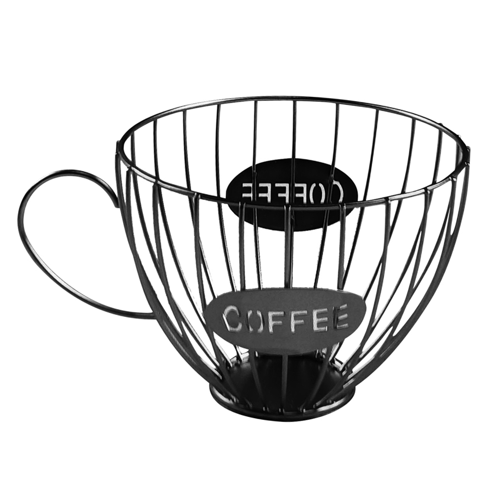 

Coffee Mug Basket Fruit Tray Universal Coffee Capsule Storage Rack, Black, 501 Original