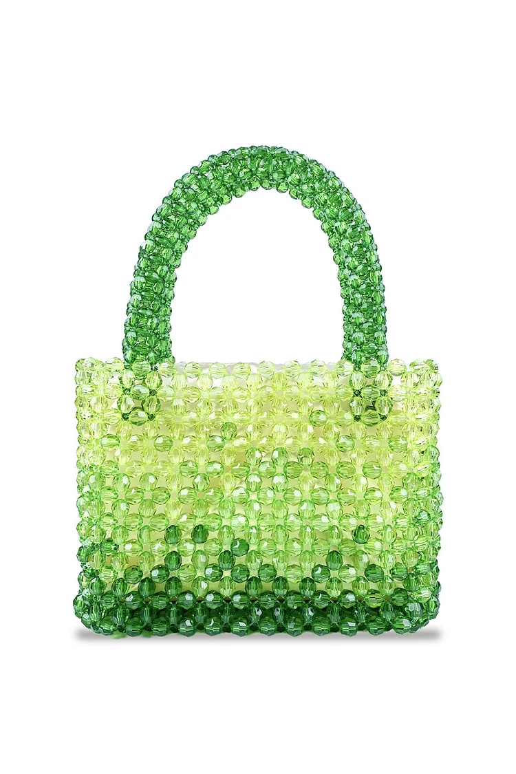Gradient Color Braided Beaded St. Patrick's Day Handbag