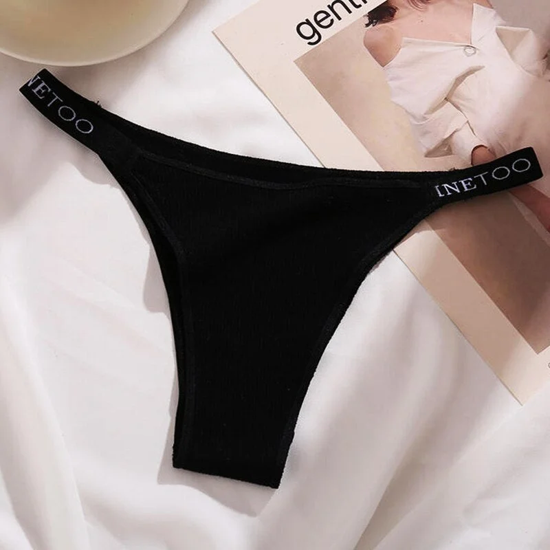 Sexy Panties Thong Women Cotton Briefs Female Underpants Sexy Pantys Soft G-string Underwear Solid Color Intimates Lingerie M-XL