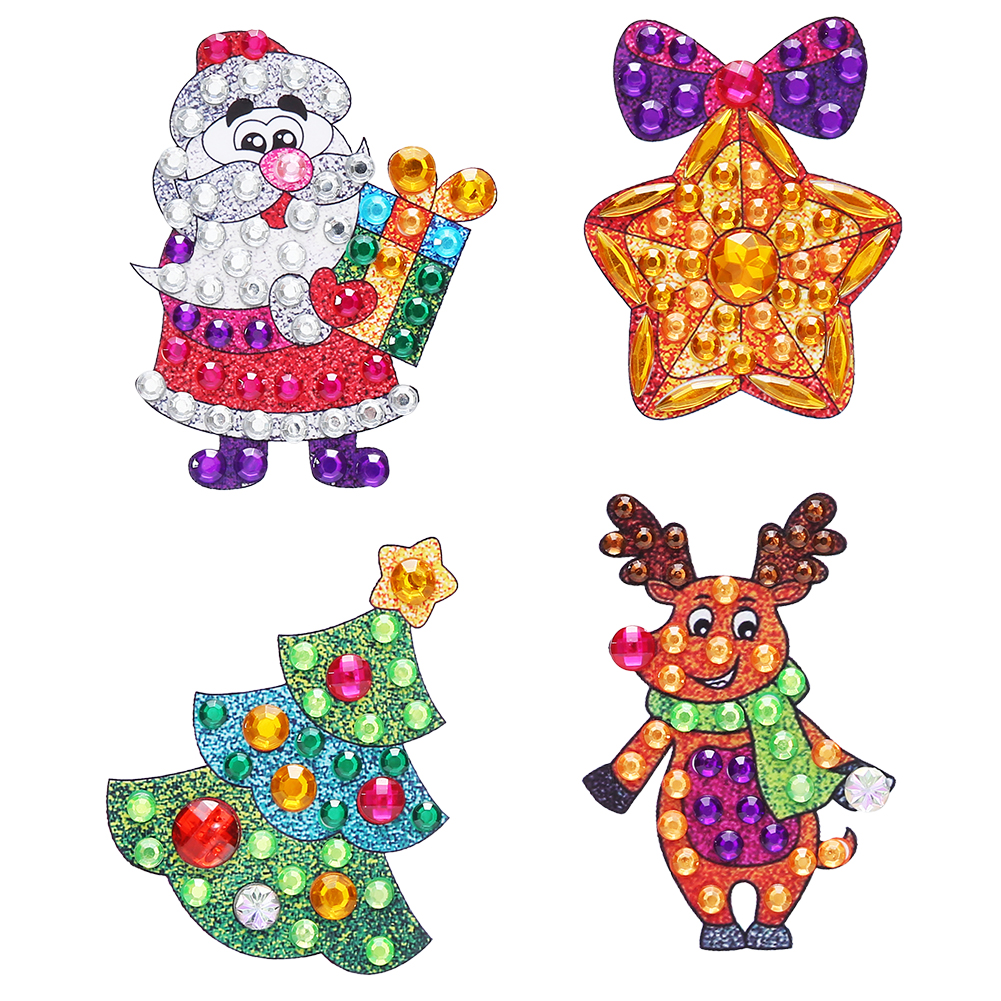 

4pcs Christmas - 5D DIY Craft Sticker, 501 Original
