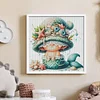 Mermaid Dwarf-14CT Stamped Cross Stitch Egyptian Cotton 60*60cm/23.62*23.62in(Big Size)