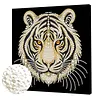 DIY Pearl Painting Tiger for Home Wall Decor with Frame(30x30cm)
