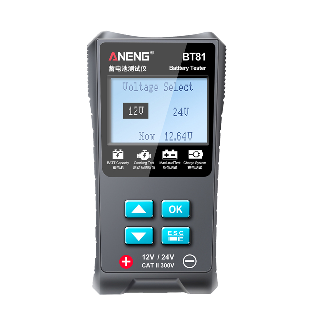 

ANENG Digital Handheld Car Battery Tester 12V/24V Auto Charging Load Meter, 501 Original