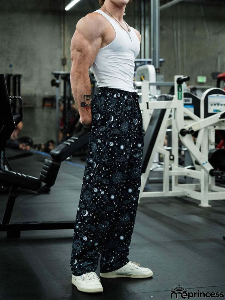Men's Hip-Hop Digital Printed Loose Fitness Ugly Pants