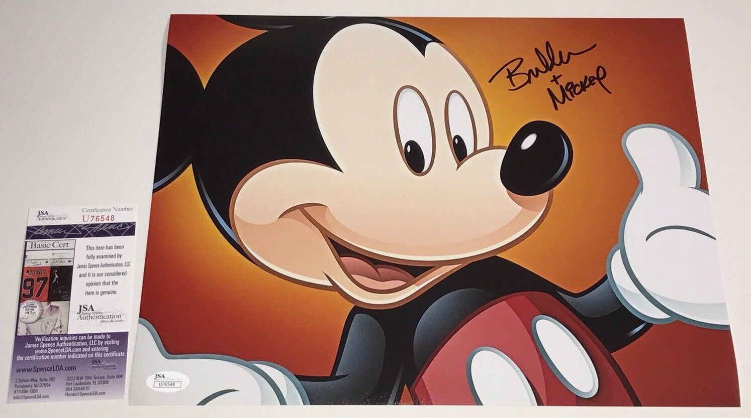 BRET IWAN Mickey Mouse Signed 11x14 Photo Poster painting Autograph DISNEY Kingdom Heart JSA COA