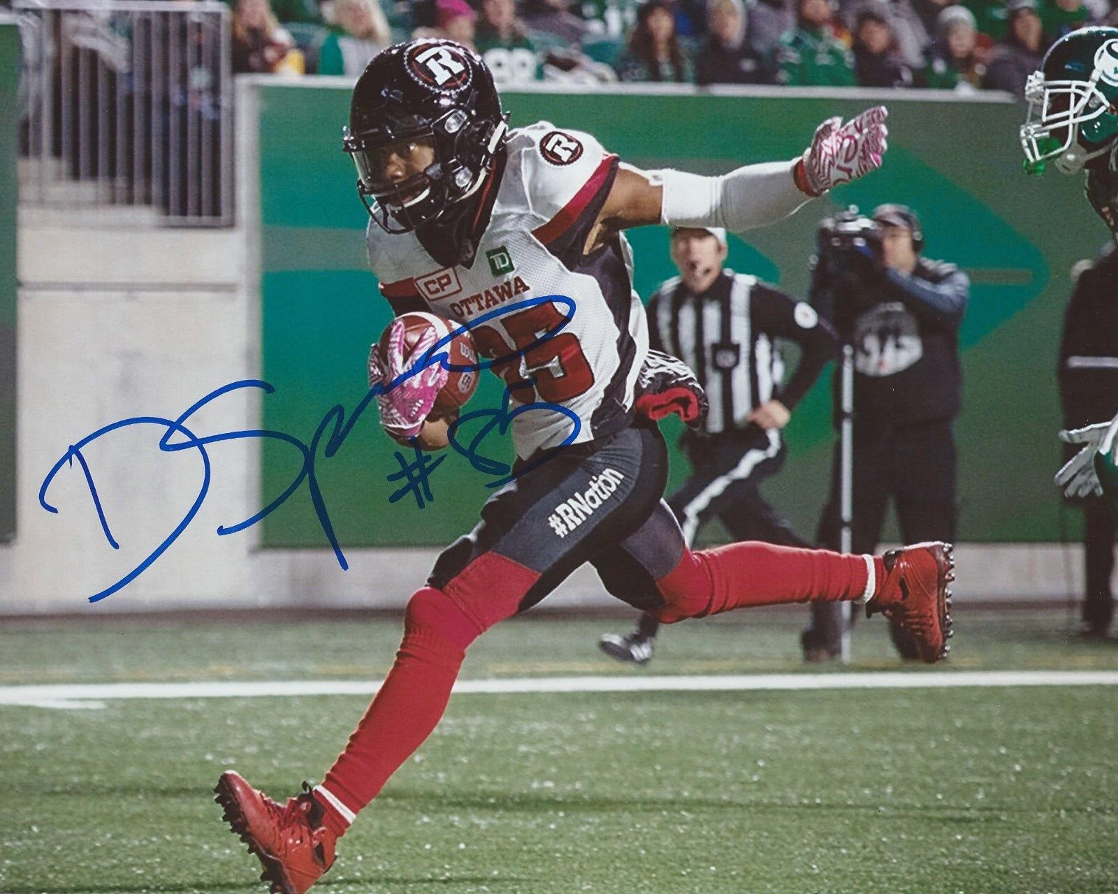 Diontae Spencer Signed 8x10 Photo Poster painting Ottawa RedBlacks Autographed COA