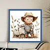 Cowboy Kid - 11CT Stamped Cross Stitch 40*40cm/15.75*15.75in