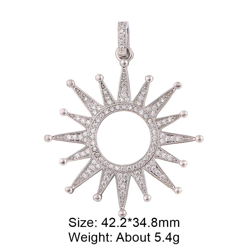 Classic Style Heart Shape Copper Plating Inlay Zircon 18k Gold Plated White Gold Plated Charms Jewelry Accessories