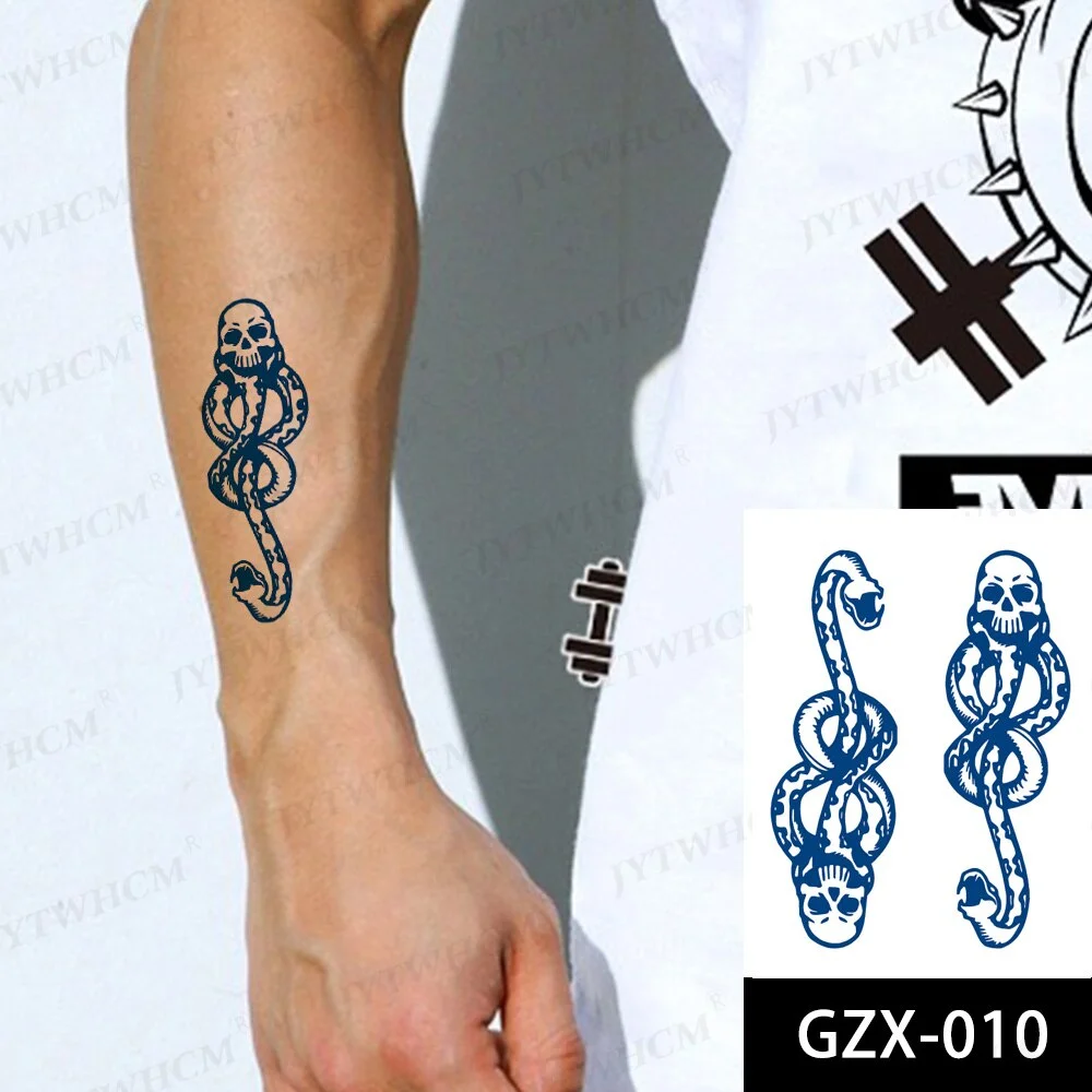 Sdrawing Stickers Semi-permanent Plant Lasting Tattoo Blue Henna Lace Flower Arm Non-reflective Herbal Juice Tattoo Waterproof