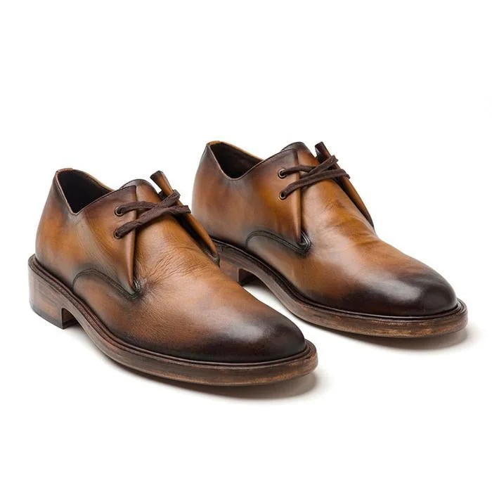 Classic Leather Shoes Gradient Color Oxford Shoes | EGEMISS