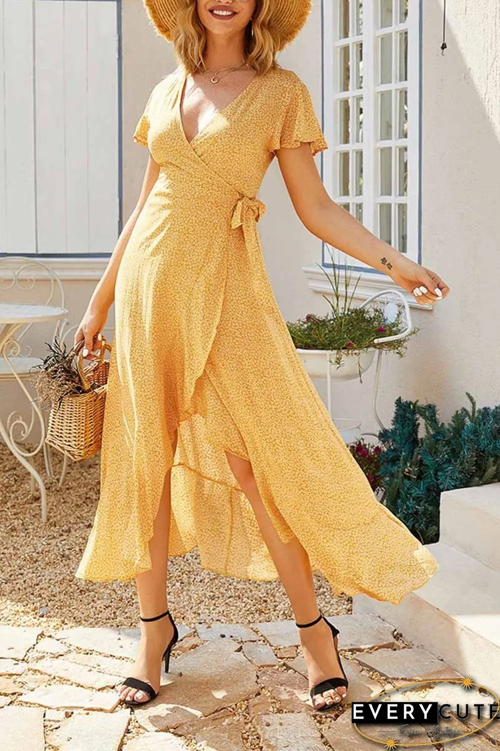 Casual Floral Length Dress ( 3 Colors )