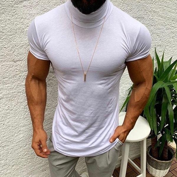 Men's solid color short sleeve