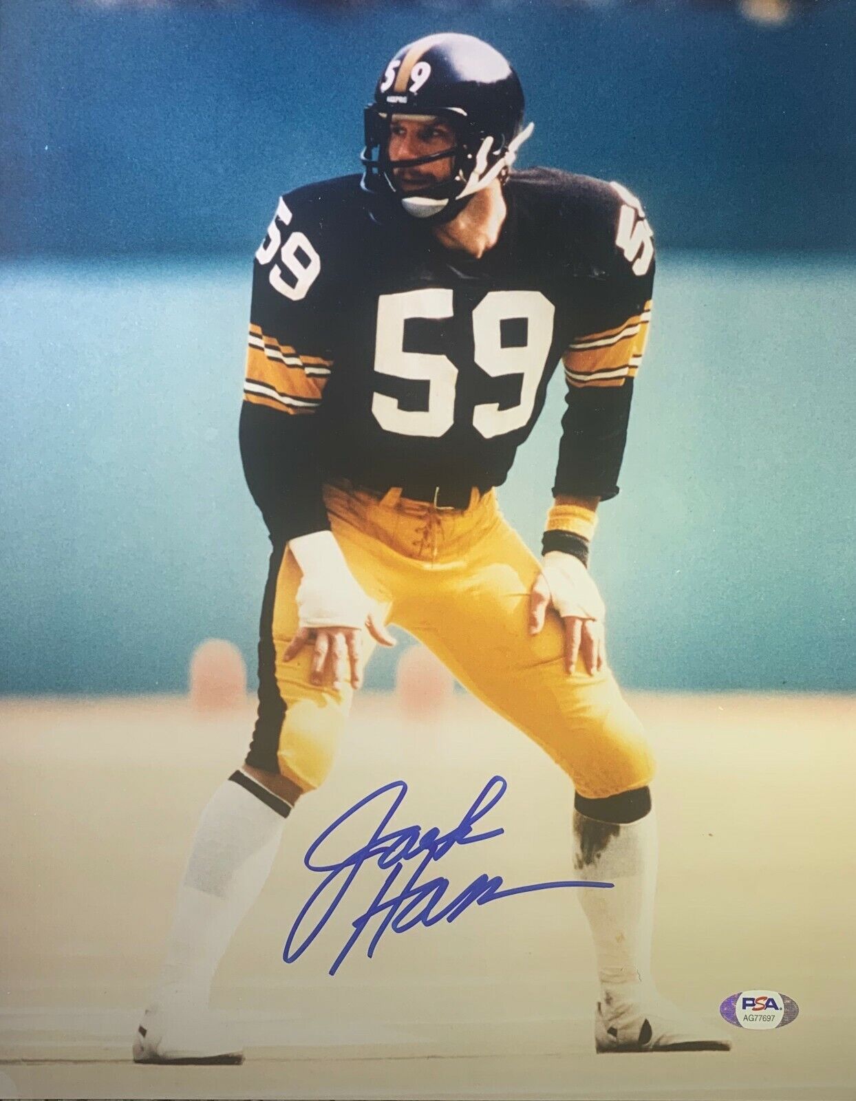 Jack Ham autographed signed 11x14 Photo Poster painting NFL Pittsburgh Steelers PSA COA HOF