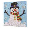 DIY Pre-Framed Snowman Button Art Canvas Kit