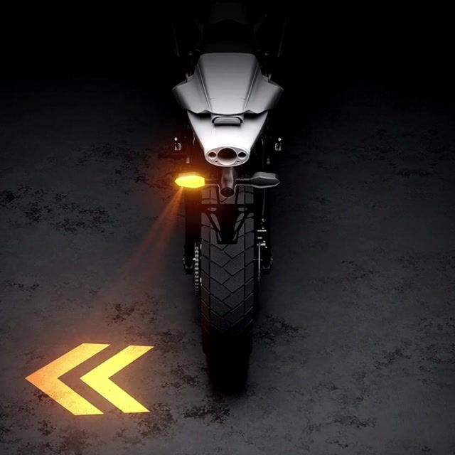 Motorcycle LED Turn Signal Light Projector, 27 Lighting Modes RGB Flowing Daytime Running Light, Motorcycle Turn Signal Flasher With Arrow Projection