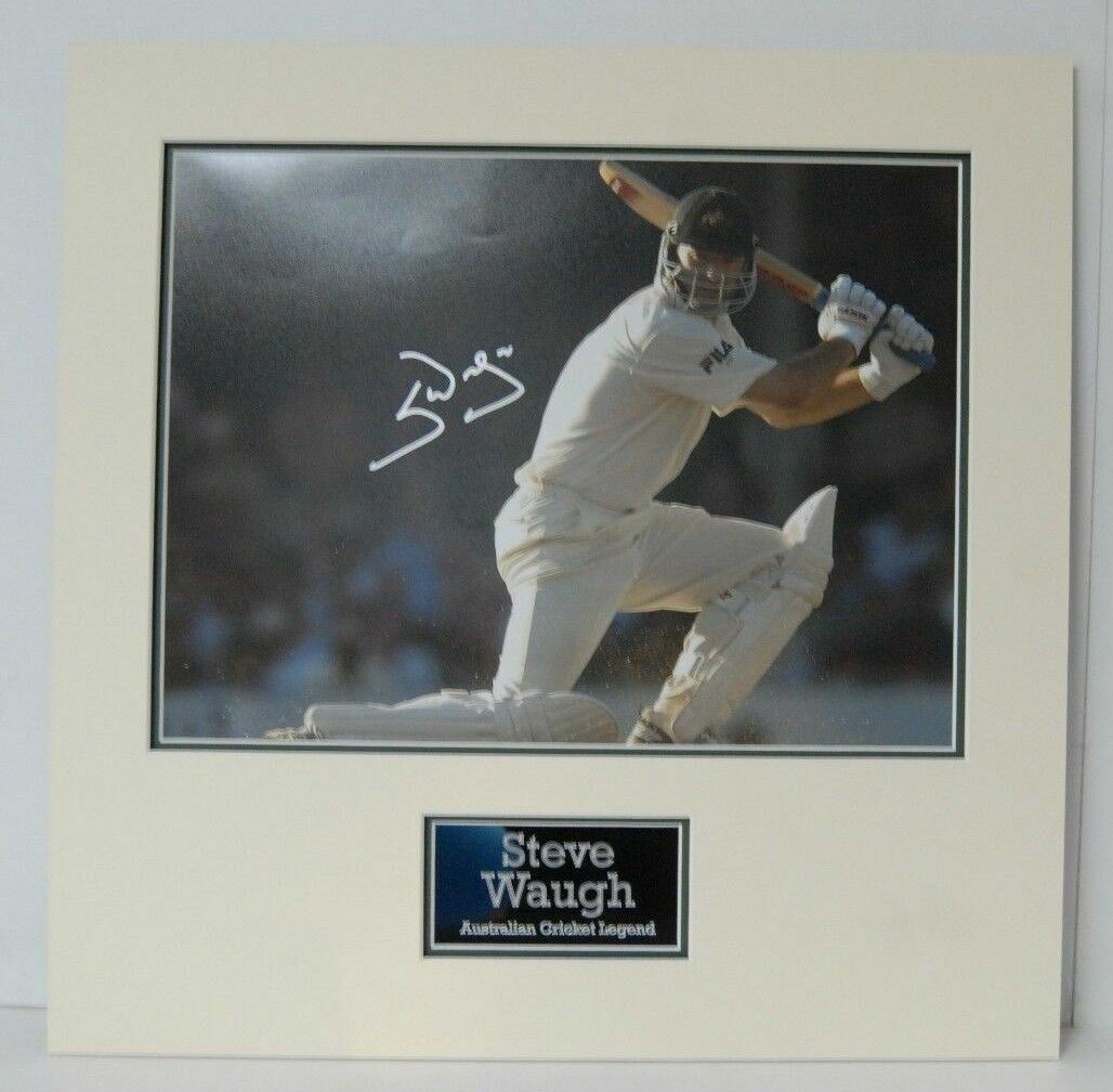 Steve Waugh Signed 18X12 Mounted Photo Poster painting Australia Cricket AFTAL COA (B)