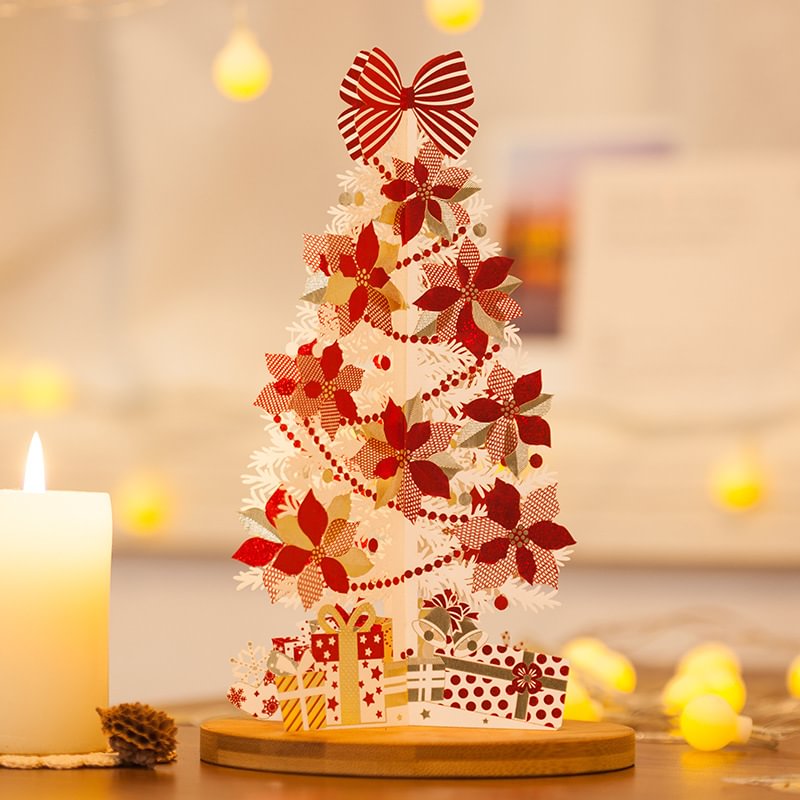 Red Plaid Christmas Tree Card