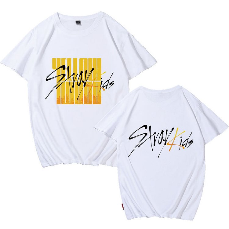 Stray Kids Yellow Wood Candy Color T-shirt