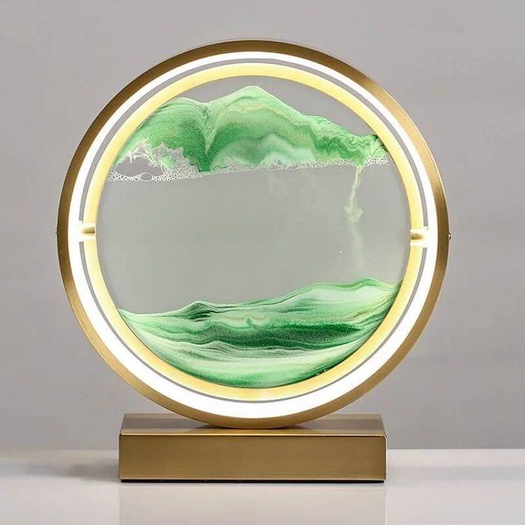 Creative 360° Rotating Quicksand Painting Table Lamp