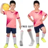 2023 Kids Football Uniforms Boys Girl Soccer Sports Uniform Custom Boys Football Jersey tracksuit children's football suit Socks