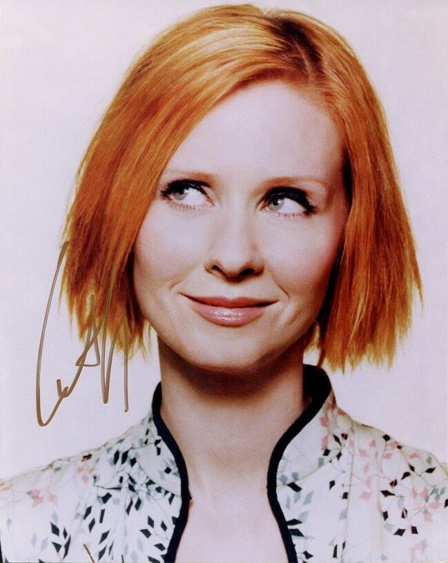 Pretty CYNTHIA NIXON In-person Signed Photo Poster painting