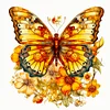 Diamond Painting-DIY Full Round Drill Yellow Butterfly(40x40cm)