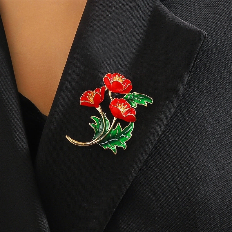 Elegant Pastoral Pin Flower Alloy Women’s Brooches