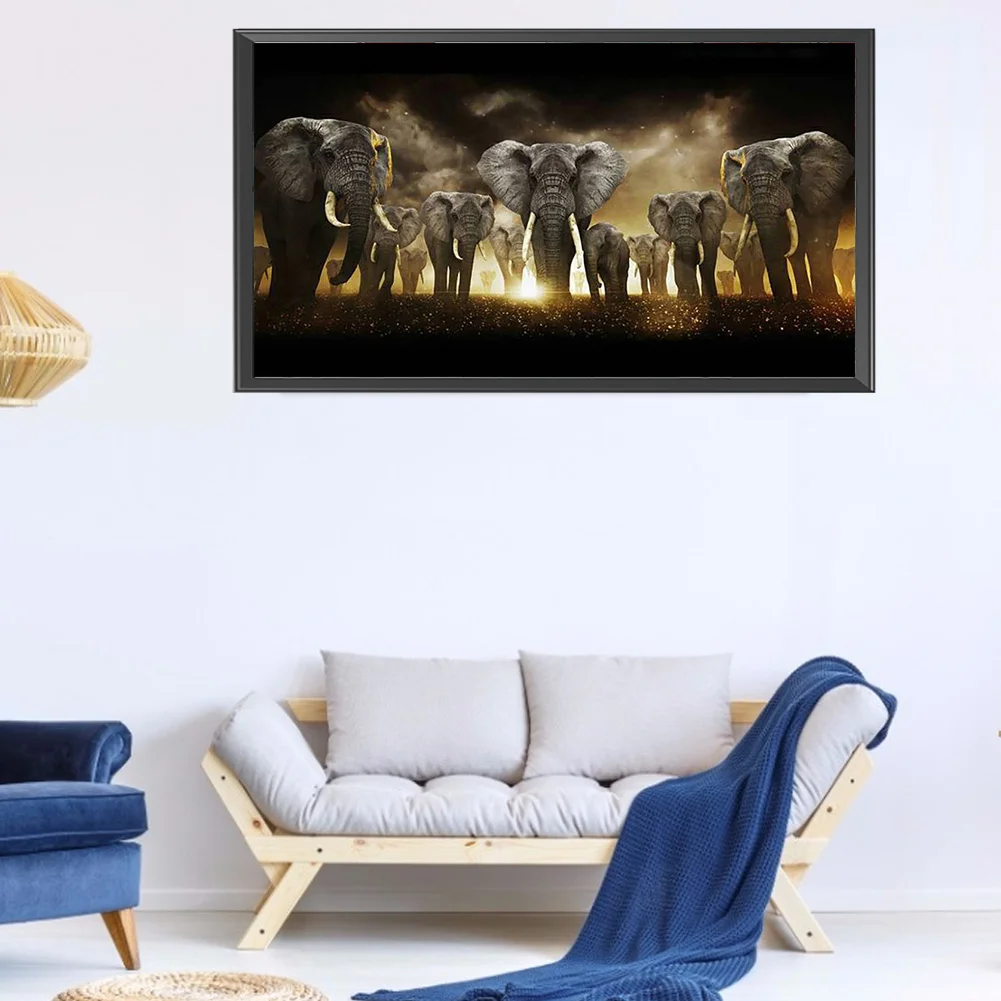 Diamond Painting - Full Round Drill - Elephant(80*45cm)